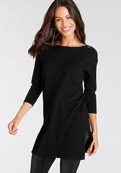 Laura Scott Strickpullover mit 3/4 Ärmeln und Nietendetail günstig online kaufen