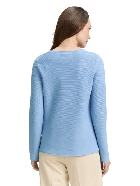 TOM TAILOR Rundhalspullover aus Rippstrick günstig online kaufen