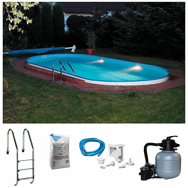 KONIFERA Ovalpool "LANZAROTE 1" für den Volleinbau inkl. umfangreichem Zube günstig online kaufen