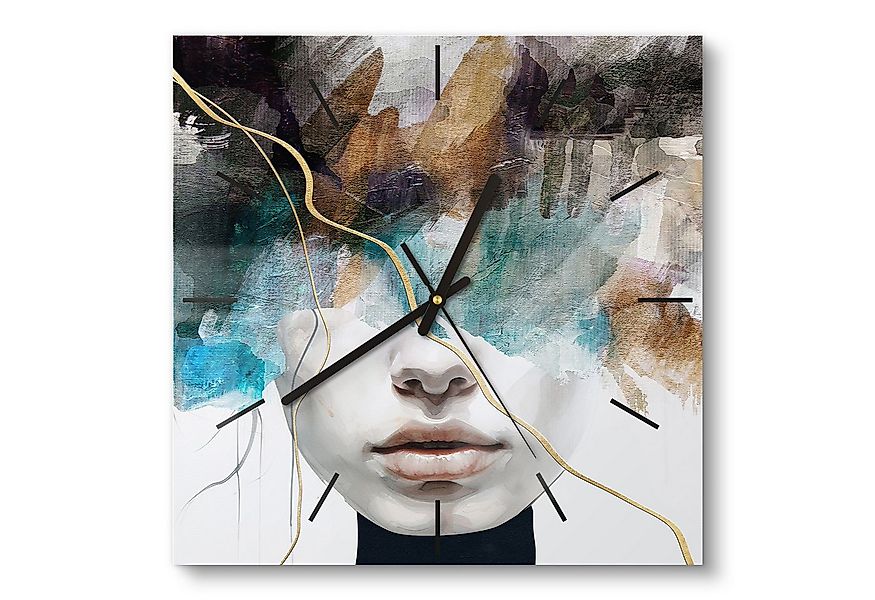 DEQORI Wanduhr 'Gefühlswirbel' (Glas Glasuhr modern Wand Uhr Design Küchenu günstig online kaufen