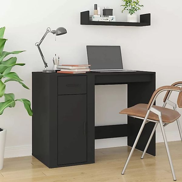 Vidaxl Schreibtisch Schwarz 100x49x75 Cm Holzwerkstoff günstig online kaufen
