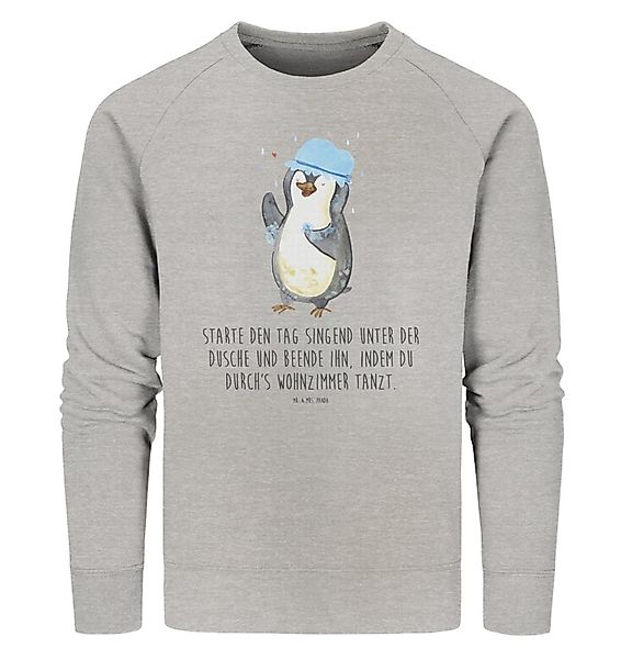 Mr. & Mrs. Panda Longpullover Größe XXL Pinguin Duschen - Heather Grey - Ge günstig online kaufen