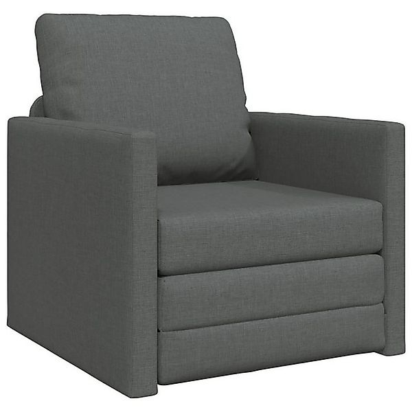 vidaXL Sofa Boden Sofa Bett 2-in-1 Dunkelgrau 74x77x81 cm Stoff, 1 Teile günstig online kaufen