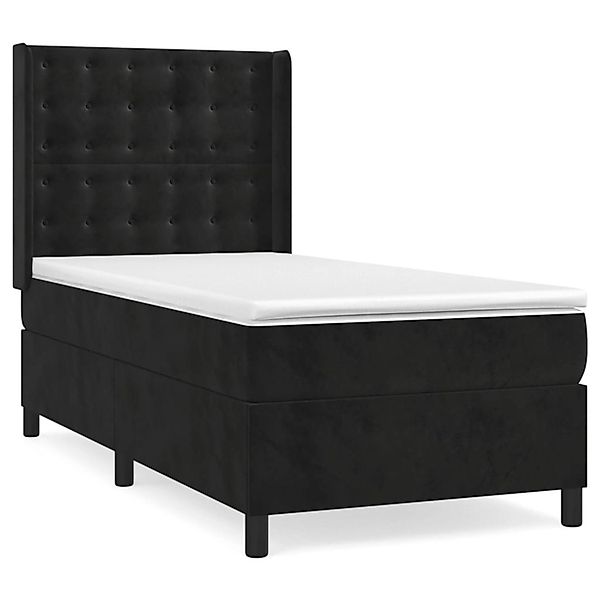 vidaXL Boxspringbett mit Matratze Schwarz 90x190 cm Samt 3132893 günstig online kaufen