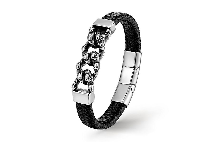 UNIQAL.de Lederarmband Herren Skull „ACE OF SPADES“ – Echtleder, Totenkopf, günstig online kaufen