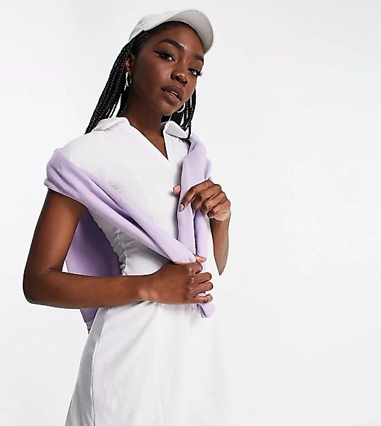 ASOS 4505 Tall – Tenniskleid aus Jerseystoff-Weiß günstig online kaufen