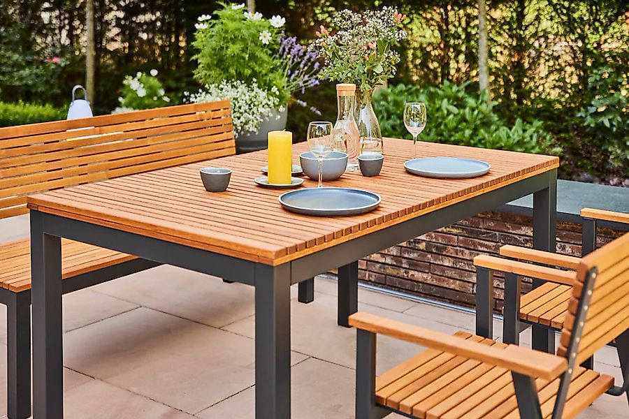 Siena Garden Gartentisch »»Bozen« BxTxH:100x220x76 cm«, Aluminium mit Robin günstig online kaufen