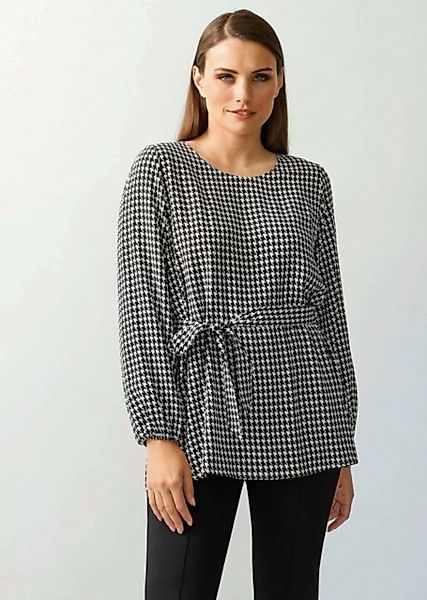 Alba Moda Tunika Bluse in Hahnentrittdessin günstig online kaufen