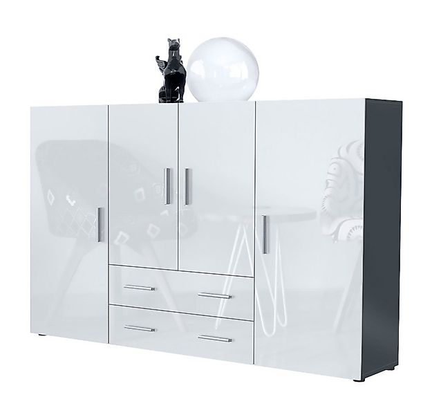 Vladon Highboard Nora (Anrichte mit 2 Schubladen und 4 Türen, mit insgesamt günstig online kaufen