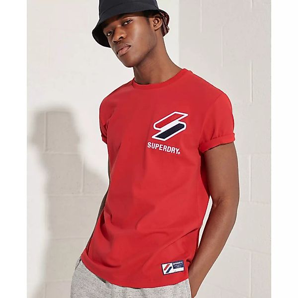 Superdry Sportstyle Chenille Kurzarm T-shirt M Risk Red günstig online kaufen