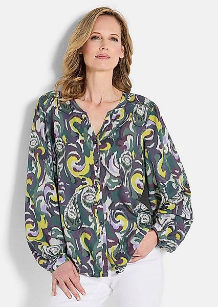 GOLDNER Kurzarmbluse Blusentunika mit Häkelband, Langarm Luftige Viskoseblu günstig online kaufen