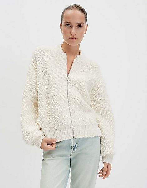 someday Strickjacke TILARA Loose aus Bouclégarn Voluminöse Blousonjacke aus günstig online kaufen