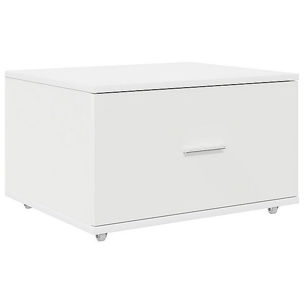vidaXL Fächerschrank Schubladenschrank mit Rädern Weiß 55x45x33,5 cm aus Ho günstig online kaufen