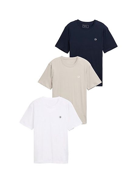TOM TAILOR Denim T-Shirt (Packung, 3-tlg) mit Logo Print günstig online kaufen