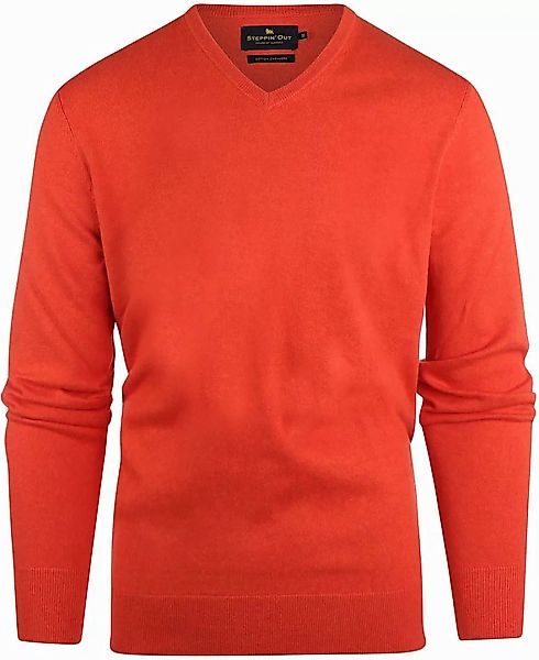 Steppin' Out Pullover Cotton Cashmere V-Ausschnitt Rot - Größe 3XL günstig online kaufen