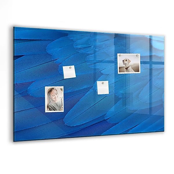 Tulup Magnettafel Beschreibbar Vogelfeder 90x60 cm Magnettafel Küche Glas W günstig online kaufen