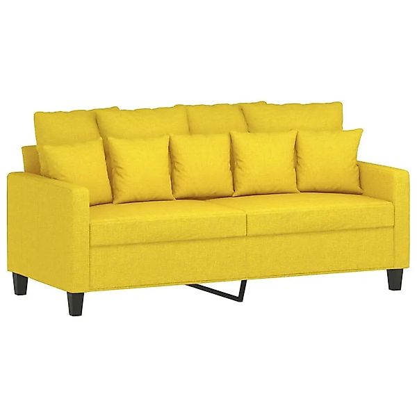vidaXL 2-Sitzer-Sofa Hellgelb 140 cm Stoff 359272 günstig online kaufen