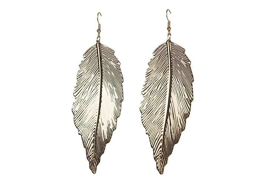 Das Kostümland Kostüm Goldene Feder Ohrringe - Modeschmuck zum Kostüm St günstig online kaufen