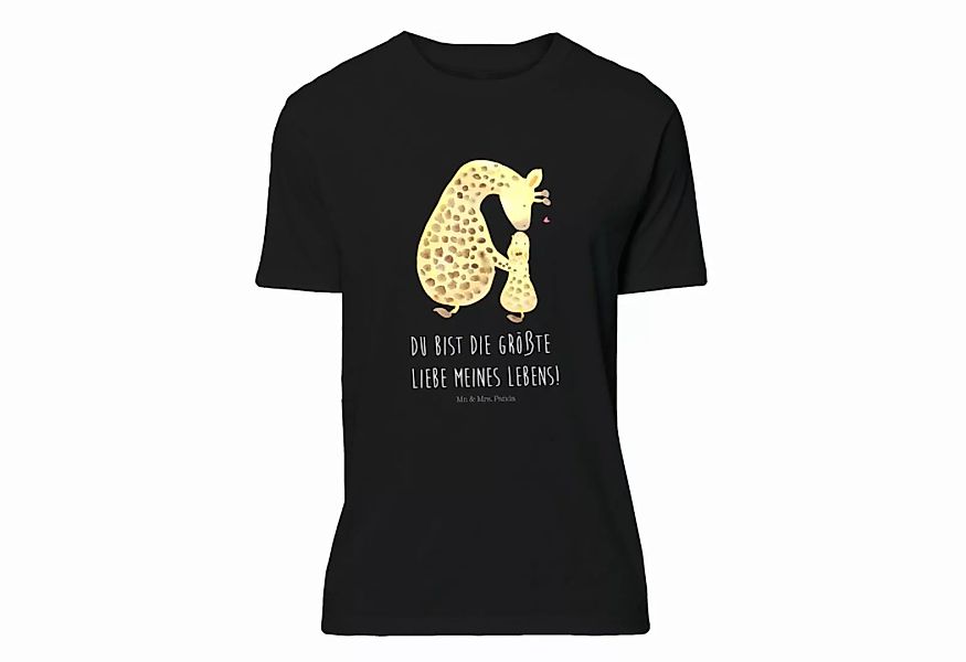 Mr. & Mrs. Panda T-Shirt Giraffe mit Kind - Schwarz - Geschenk, Tochter, T- günstig online kaufen