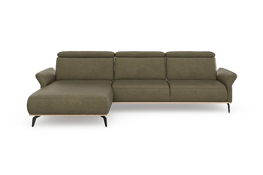 PLACES OF STYLE Ecksofa »Fjord L-Form« massiv, wahlweise mit Armlehnfunktio günstig online kaufen