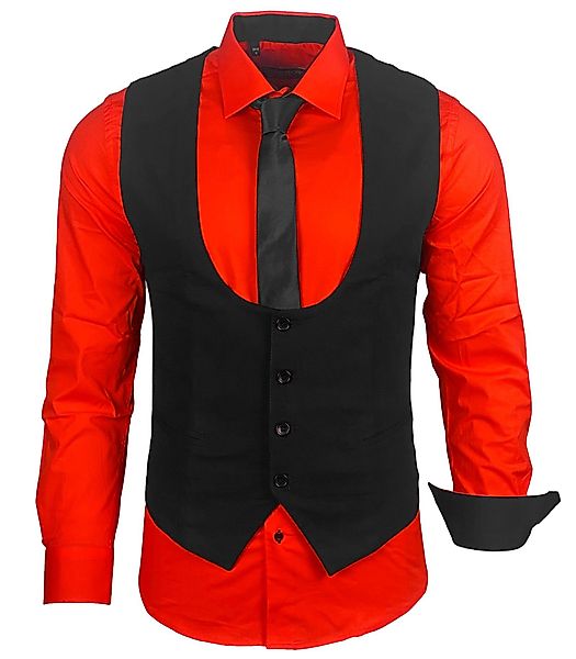 Baxboy Langarmhemd Baxboy Hemd/Weste/Krawatte Set Business günstig online kaufen