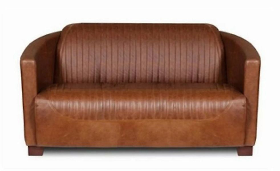 Casa Padrino 2-Sitzer Luxus Leder 2er Sofa Vintage Braun / Dunkelbraun 130 günstig online kaufen