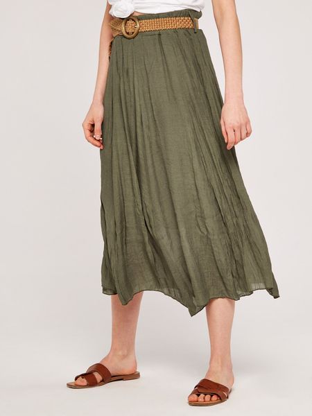 Apricot Midirock Crinklerock (2-tlg., Flechtgürtel) mit günstig online kaufen