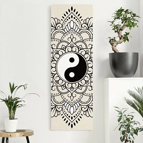 Leinwandbild auf Naturcanvas Mandala Yin und Yang günstig online kaufen