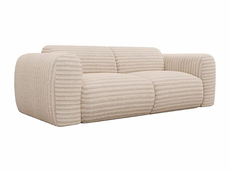 Sofa 3-Sitzer - grob gerippter Cord - Beige - POGNI von Maison Céphy günstig online kaufen