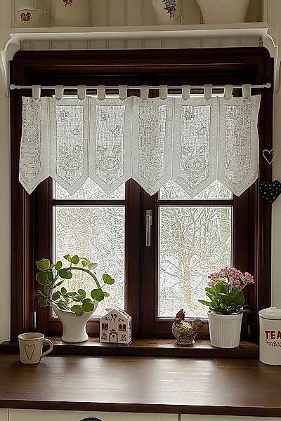 HOSSNER - ART OF HOME DECO Scheibengardine 45x125 cm (1 St), Schlaufen, bli günstig online kaufen