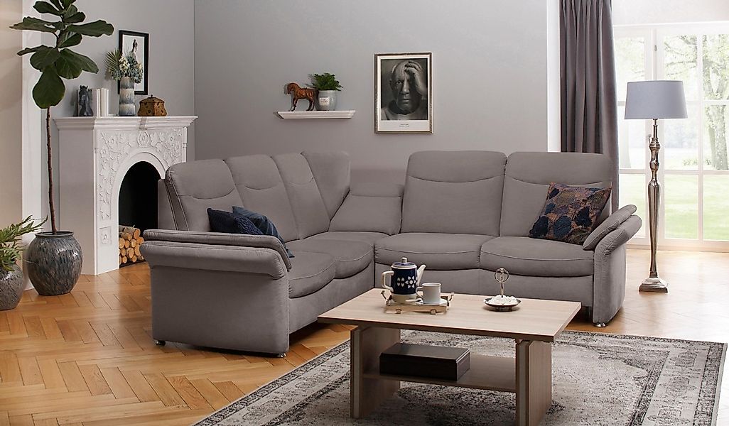 Home affaire Ecksofa »Tahoma L-Form«, mit Armlehnfunktion, wahlweise Bettfu günstig online kaufen