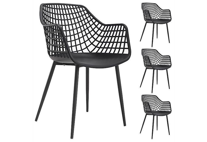 IDIMEX Esszimmerstuhl LUCIA (4 St), Schalenstuhl aus Kunststoff mit Armlehn günstig online kaufen