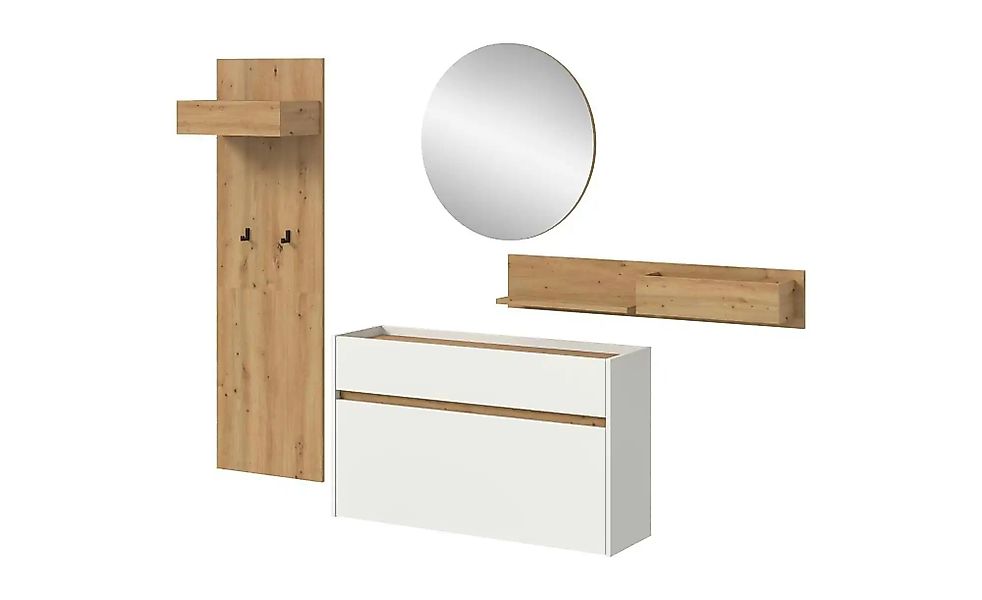 Garderobenkombination   ¦ weiß ¦ Maße (cm): B: 197 H: 205 Garderoben & Klei günstig online kaufen