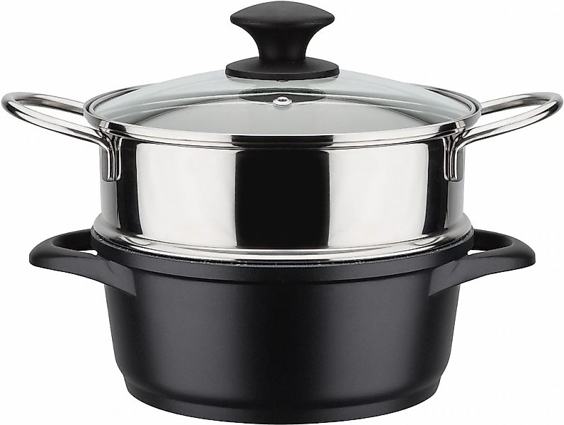 GSW Topf-Set »Gourmet Granit«, Aluminiumguss, (Set, 11 tlg., Kochtopf 20/24 günstig online kaufen