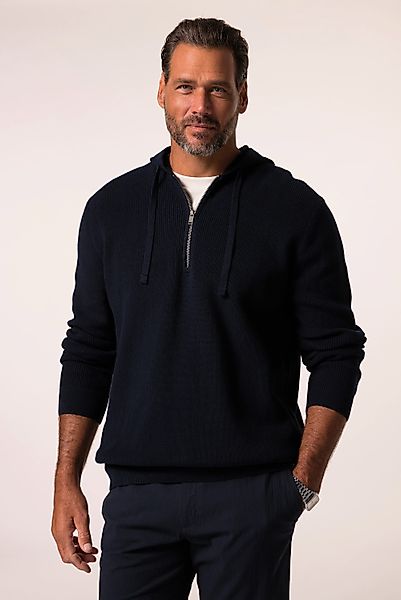 JP1880 Rundhalspullover JP1880 Strickhoodie Kapuze Rippstrick günstig online kaufen