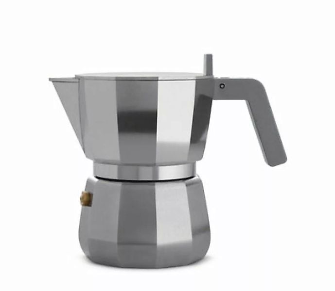 italienischer Kaffeebereiter Moka grau silber metall /3 Tassen - Alessi - M günstig online kaufen