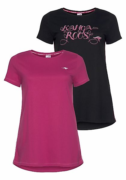 KangaROOS Longshirt (Packung, 2-tlg., 2er-Pack) Kurzarm, günstig online kaufen