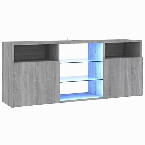 vidaXL TV-Schrank TV-Schrank mit LED Leuchten Grau Sonoma 120x30x50 cm günstig online kaufen