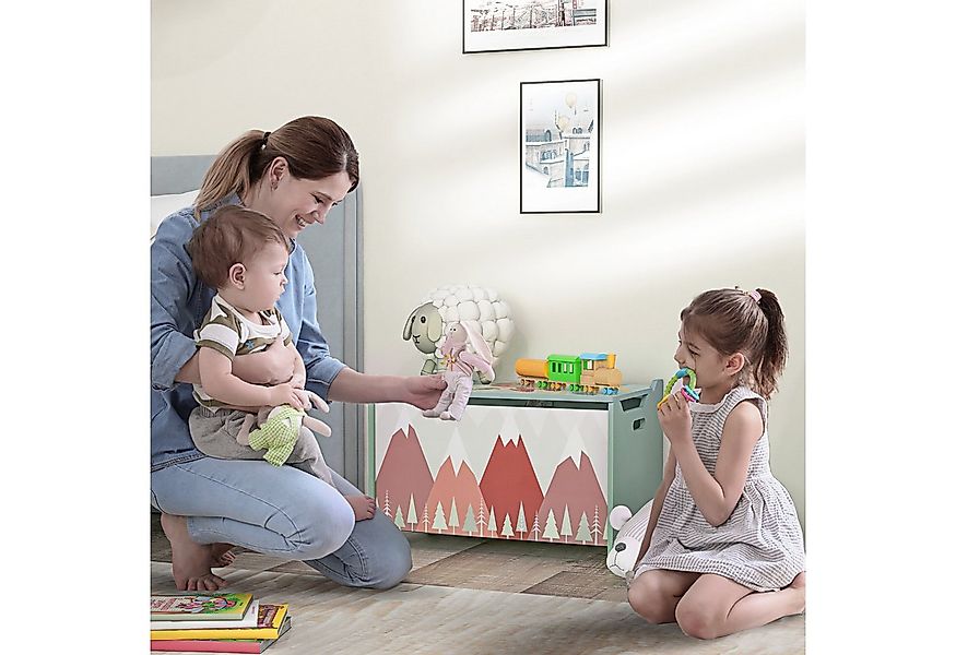 ZONEKIZ Aufbewahrungsbox Spielzeugkiste mit Deckel, niedlichem Tierdesign, günstig online kaufen