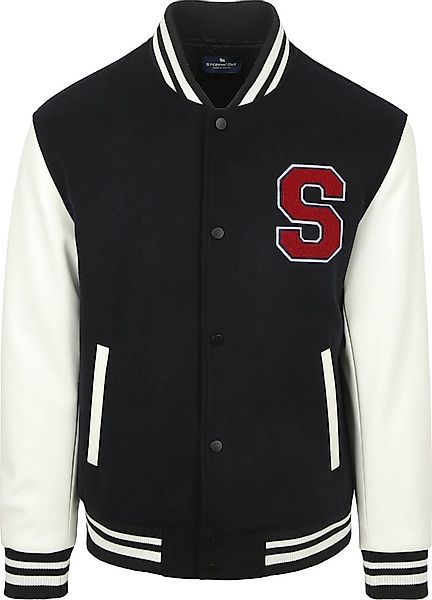 Steppin' Out Varsity Embroidery Jacke Navy  - Größe M günstig online kaufen