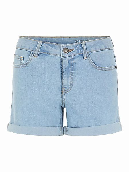 NOISY MAY Normal Waist Jeansshorts Damen Blau günstig online kaufen