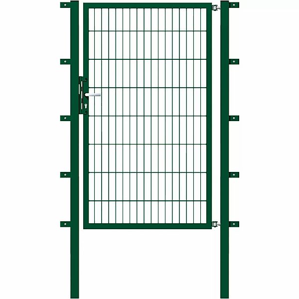 Metallzaun Einzeltor für Doppelstabmatte Grün 180 cm x 100 cm günstig online kaufen