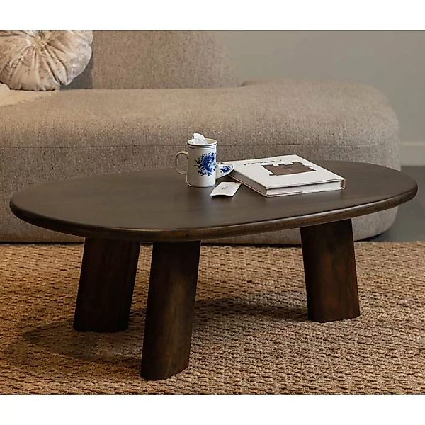 Wohnzimmer Tisch Walnussbraun in modernem Design 110 cm breit günstig online kaufen