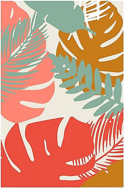 Komar Wandbild "Winter Tropics Black Panther Plants", (1 St.), Deutsches Pr günstig online kaufen