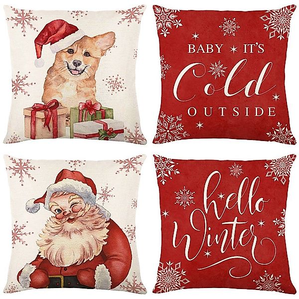 Qelus Kissenbezüge Kissenbezüge Weihnachten Kissenbezug 45 günstig online kaufen