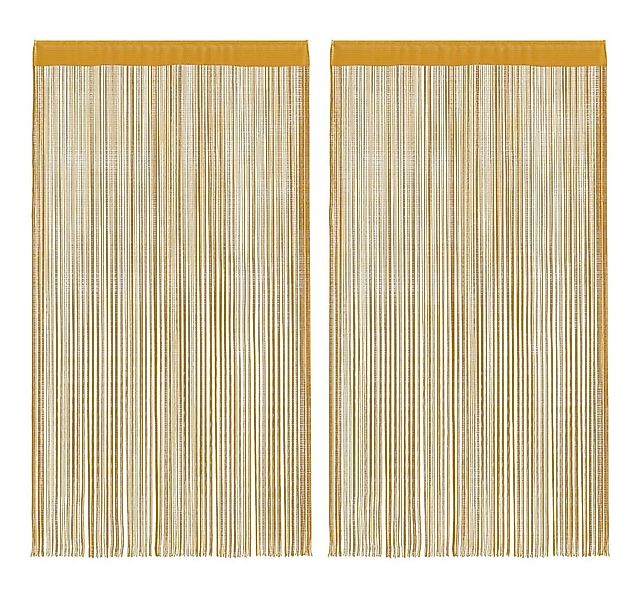 vidaXL Vorhang Fadenvorhänge 2 Stk. Golden 140x250 cm (2 St) günstig online kaufen