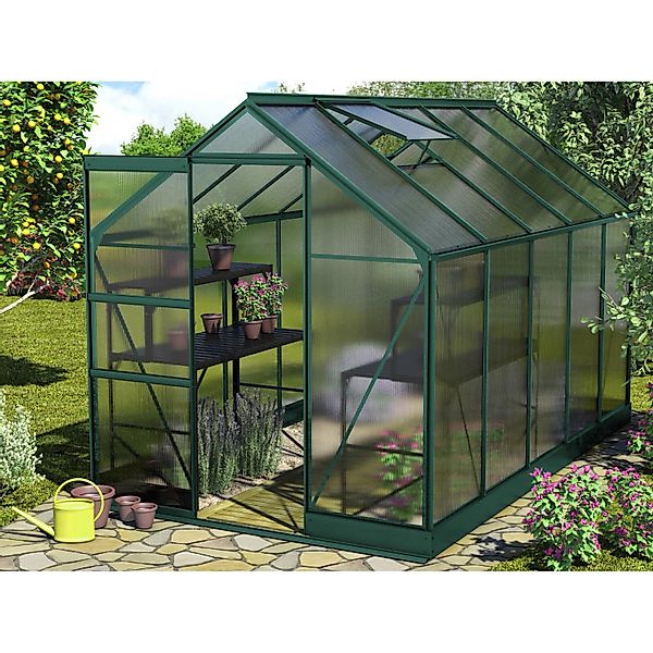 Vitavia Gewächshaus Apollo 6200 Smaragd 6,2 m² inkl. Fundament günstig online kaufen