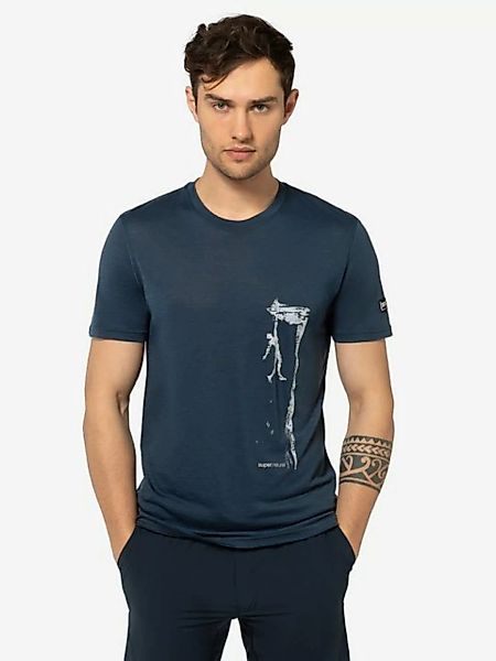 SUPER.NATURAL T-Shirt für Herren, Merino CLIFFHANGER Berg Motiv, atmungsakt günstig online kaufen