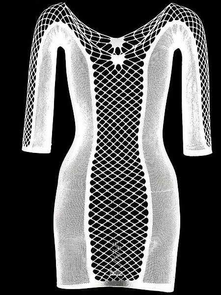 Elegant Love Netzkleid Netz-Minikleid mit langen Ärmeln – Transparente Ling günstig online kaufen
