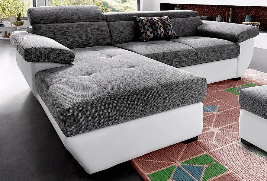 COTTA Ecksofa "Speedway L-Form", mit Kopfteilverstellung, wahlweise mit Bet günstig online kaufen